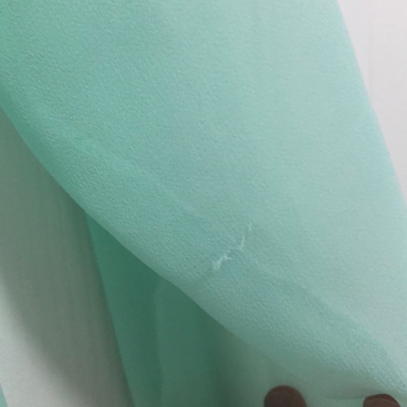 Garage chiffon mint green blouse - Picture 5 of 7